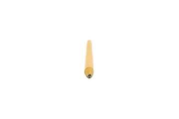 Closeup the tip of a pencil isolated on white background.