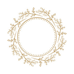 Vector floral vintage frame