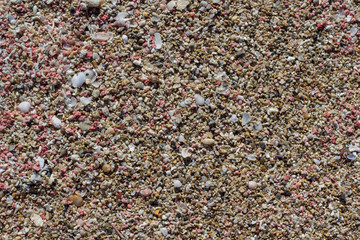 Unique Pink Sand of Falasarna Beach, Crete island, Greece