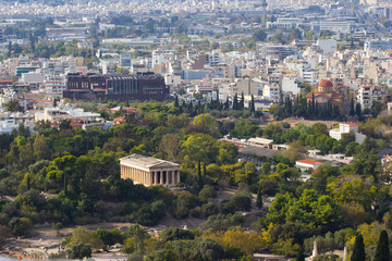 A panoramic view of Athens from the Acropolis