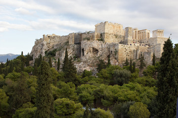 Fototapeta na wymiar View at The Acropolis of Athens