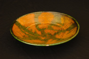 oriental antique ceramic plate