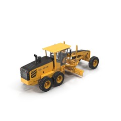 Land grader isolated on white. 3D illustration