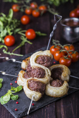 meatballs in the dough