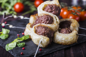 meatballs in the dough