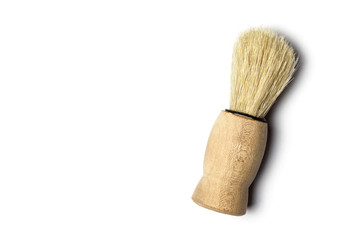 Shaving brush on white background