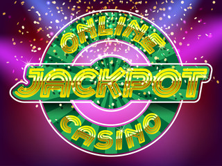 Jackpot casino Neon Font