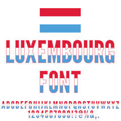 Luxembourg Flag Font