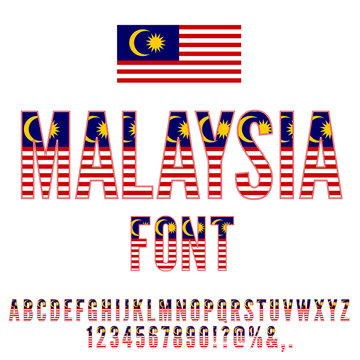 Malaysia Flag Font