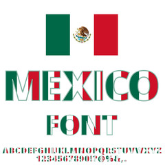 Mexico Flag Font