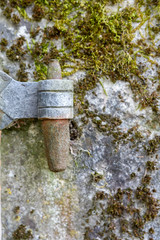 Hintergrund mit Metall und Holz
