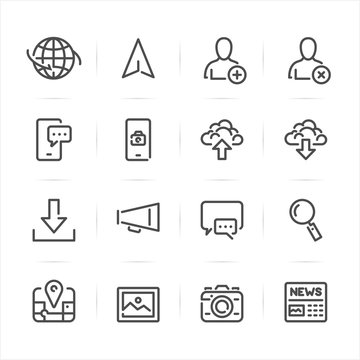 Social Media icons with White Background 