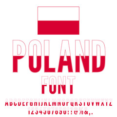 Poland Flag Font