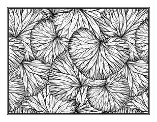 Herbal decorative ornamental coloring page
