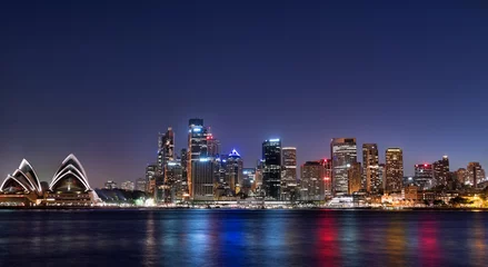 Fototapeten Skyline von Sydney bei Nacht © Michael