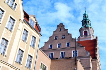 Fragment ratusza w Olsztynie 