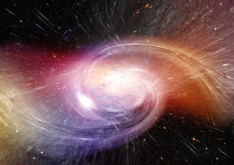 Naklejka premium Stars, dust and gas nebula in a far galaxy