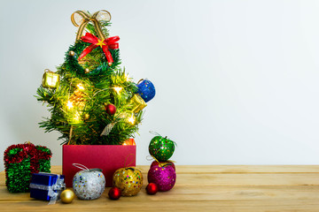 Merry Christmas and happy new year event on wood