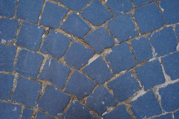 Background of sett. Cobblestone pavement