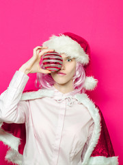 christmas girl with decoration