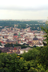 Fototapeta na wymiar Panorama of Lviv