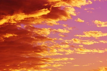 Picture of beautiful clouds in California above the Pacific ocean
