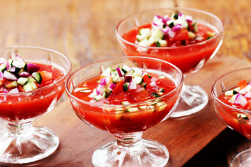 Fresh tomato gazpacho 