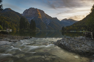 alpine lake in the Julian Alps