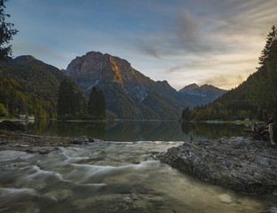 alpine lake in the Julian Alps