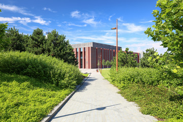 Public park and modern architecture in Katowice / Poland © Rochu_2008