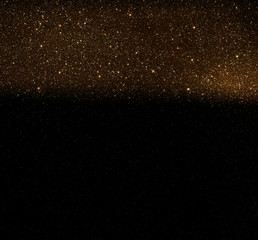 glitter vintage lights background. dark gold and black