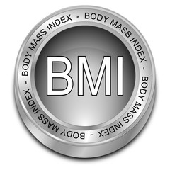 BMI - Body Mass Index Button - 3D illustration