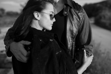 guy hugging tenderly his girlfriend