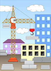 Cartoon crane