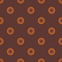 Ethnic floral seamless pattern