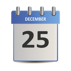 Fototapeta premium Calendar icon with the date december 25th