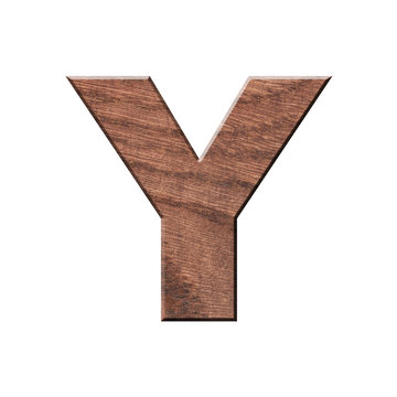 decorative wooden Alphabet, capital letter Y