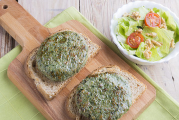 Burger of spinach