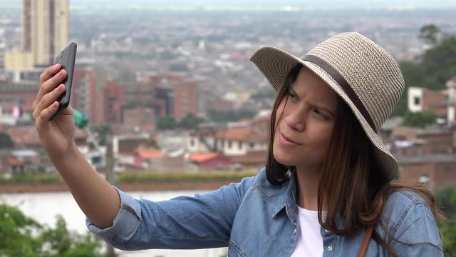 Teen Girl Taking Selfies