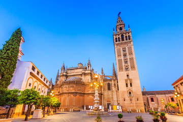 Fototapeta na wymiar Seville, Spain. Cathedral of Saint Mary of the See.