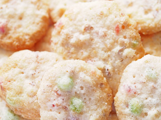 homemade cookies with candied fruit