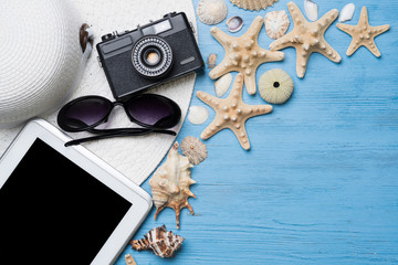 Summer objects for vacation
