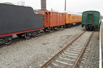 Fototapeta na wymiar train cars at the station.