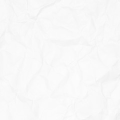 Crumpled white paper texture or paper background for design with copy space for text or image.