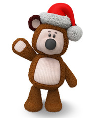 3d illustration brown bear toy