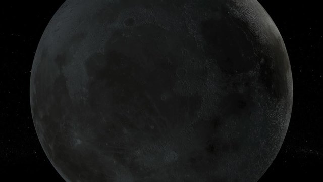 Luna e Terra, rendering 3d