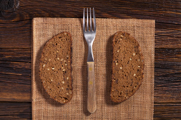 Black bread with seeds