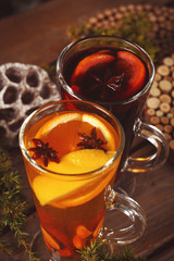 Red and yellow mulled wine