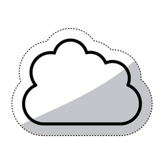 Cloud icon. Weather sky nature and climate theme. Isolated design. Vector illustration