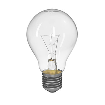 Incandescent light bulb. High detailed 3D Rendering.